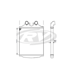 RADIADOR INTERCOOLER OF1418/1722/1519                   600X612